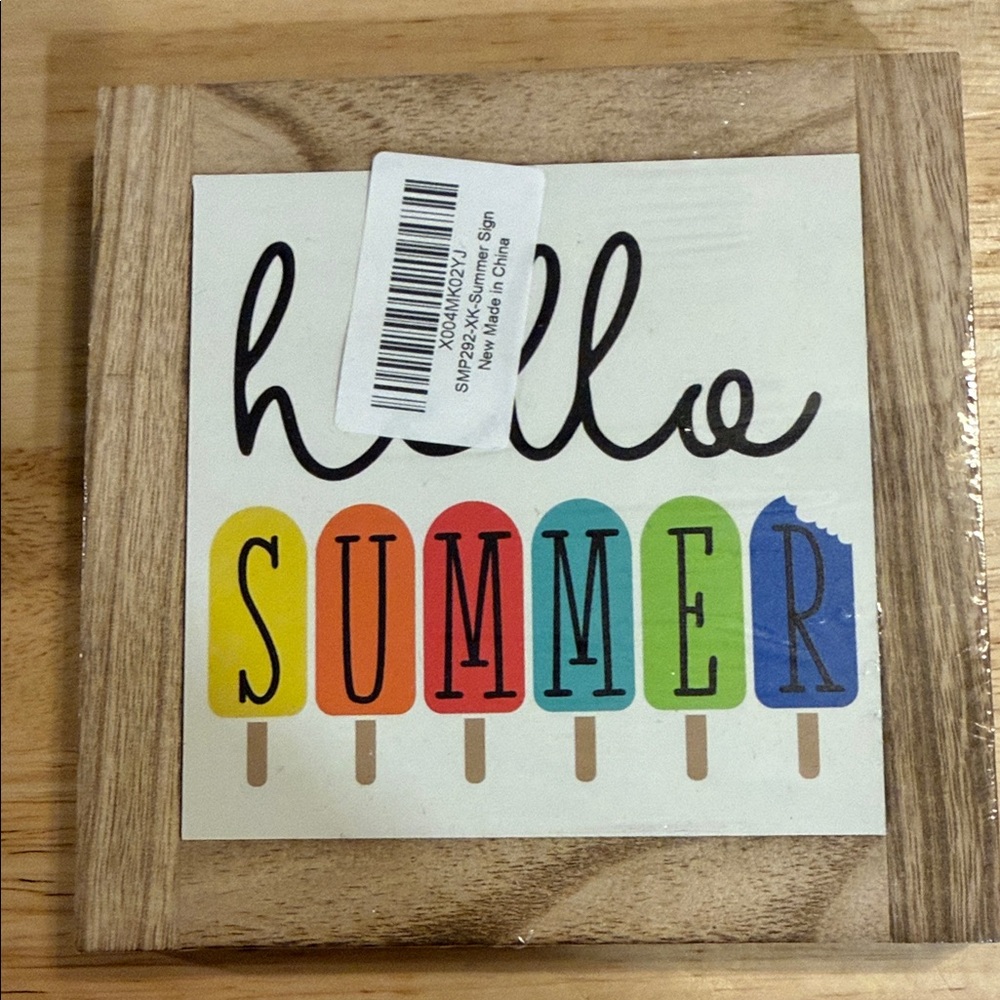 Hello Summer Popsicle Wall Art Decor